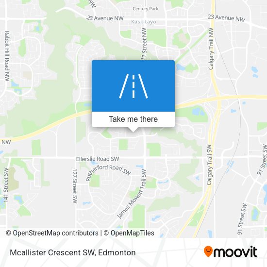 Mcallister Crescent SW map