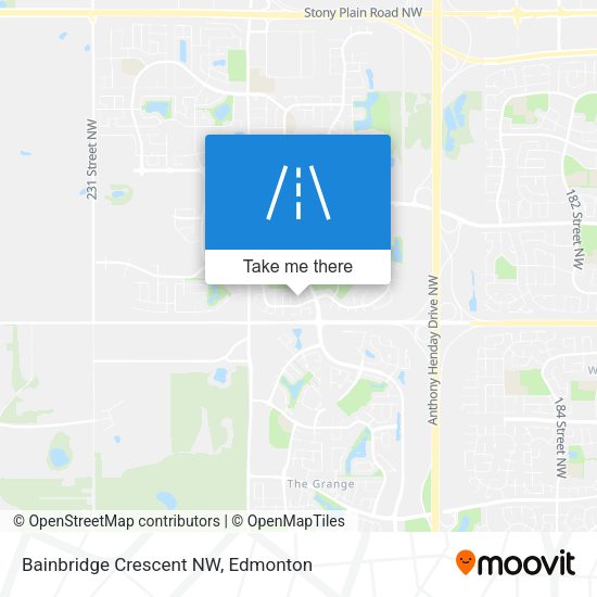 Bainbridge Crescent NW map