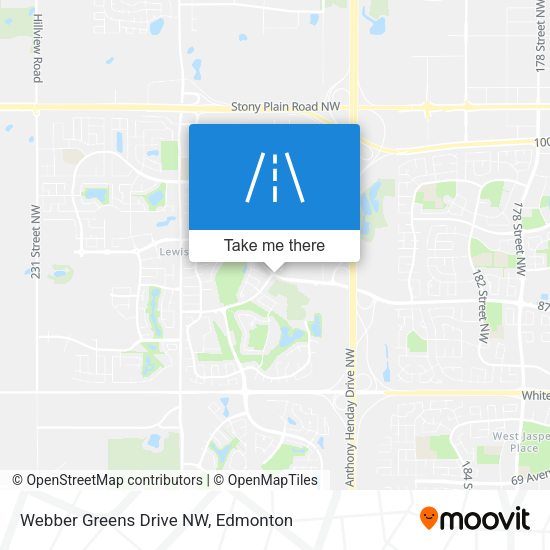 Webber Greens Drive NW plan