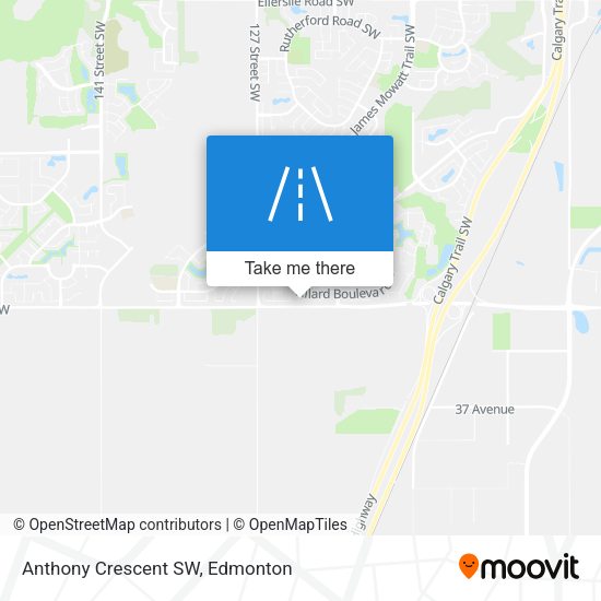 Anthony Crescent SW map