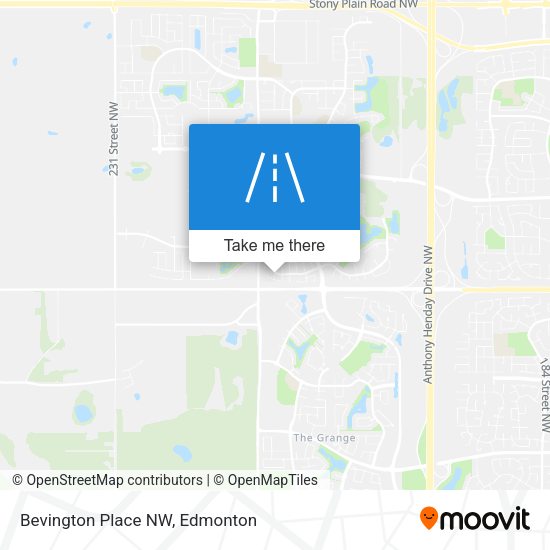 Bevington Place NW map