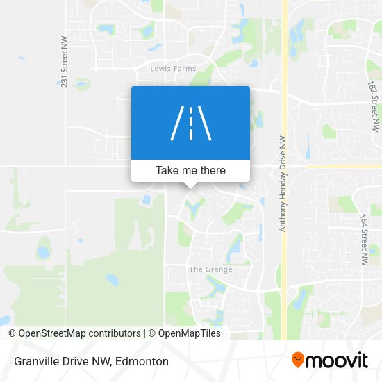 Granville Drive NW map