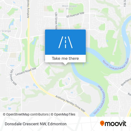 Donsdale Crescent NW map