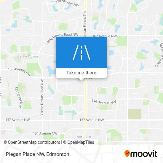 Piegan Place NW map