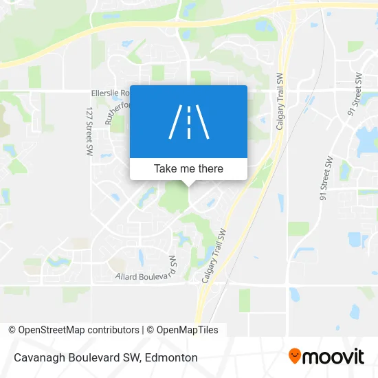 Cavanagh Boulevard SW map
