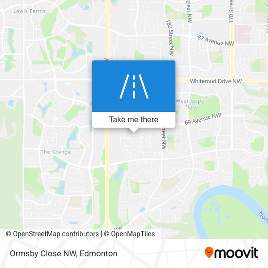 Ormsby Close NW map