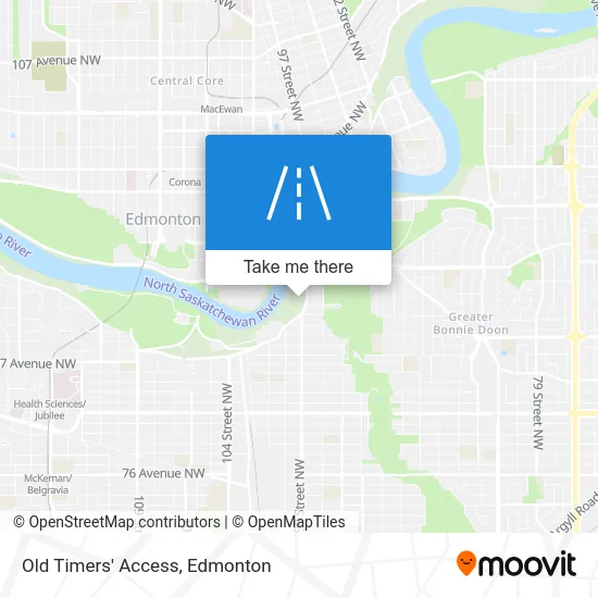 Old Timers' Access map