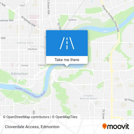 Cloverdale Access map
