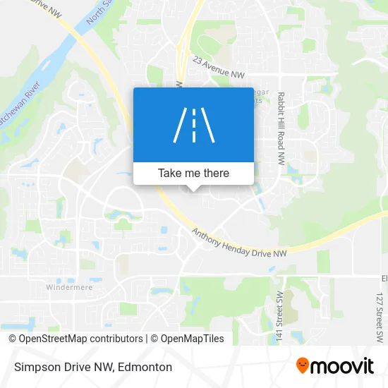 Simpson Drive NW map