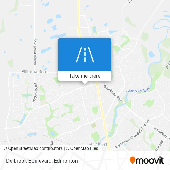 Delbrook Boulevard map