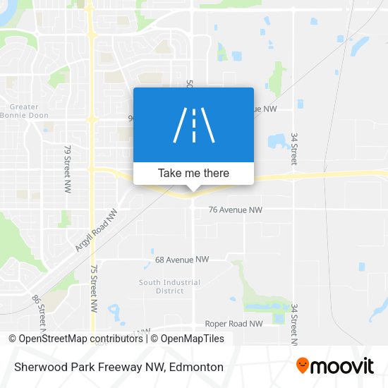 Sherwood Park Freeway NW map