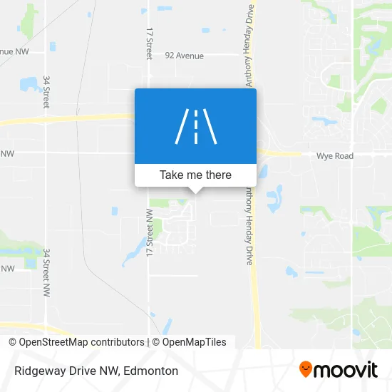 Ridgeway Drive NW map