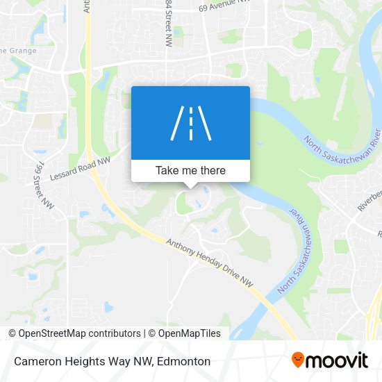 Cameron Heights Way NW map