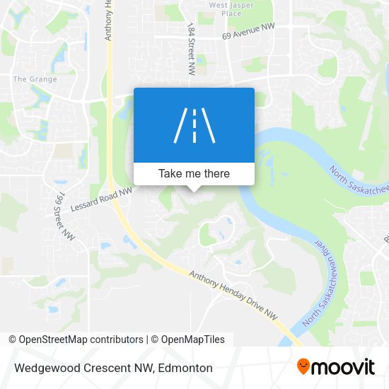 Wedgewood Crescent NW map