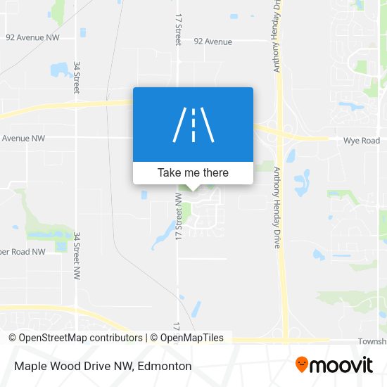 Maple Wood Drive NW map
