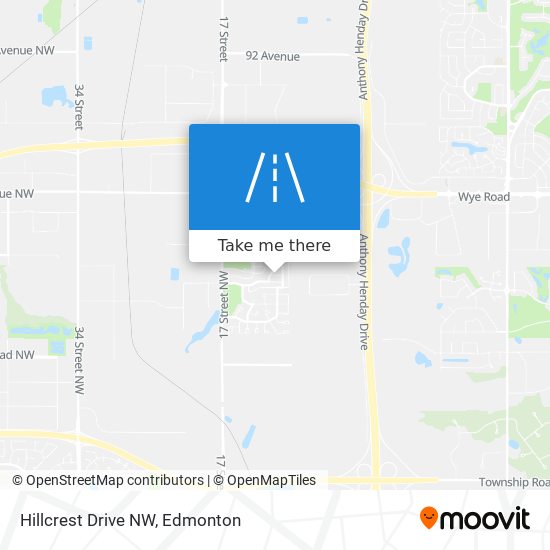 Hillcrest Drive NW map