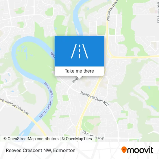 Reeves Crescent NW map
