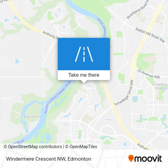Windermere Crescent NW map