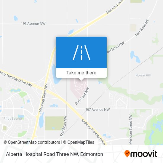 Alberta Hospital Road Three NW map
