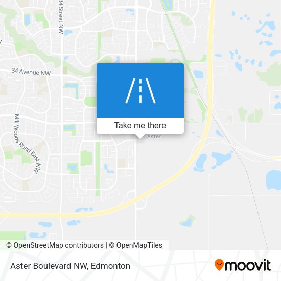 Aster Boulevard NW map