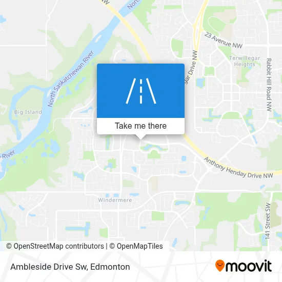 Ambleside Drive Sw map