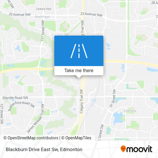 Blackburn Drive East Sw map