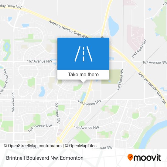 Brintnell Boulevard Nw map