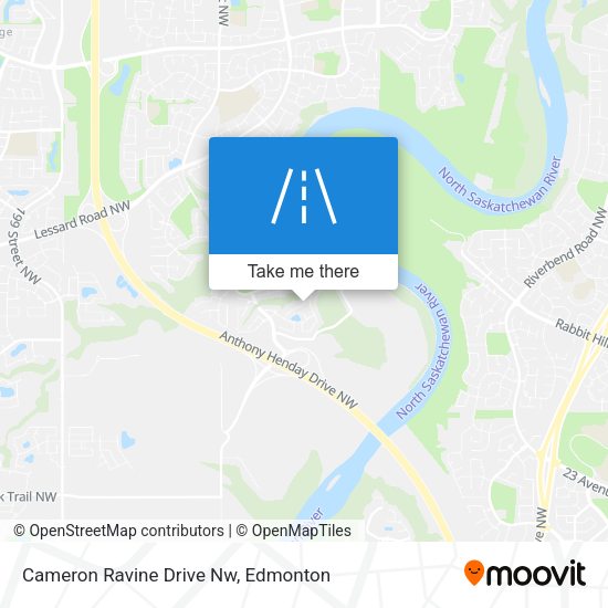 Cameron Ravine Drive Nw map