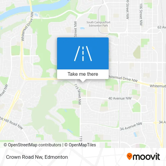 Crown Road Nw map