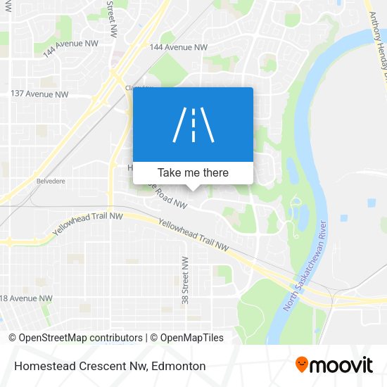 Homestead Crescent Nw map