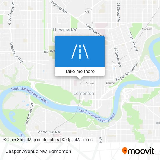 Jasper Avenue Nw map