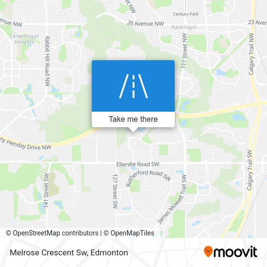 Melrose Crescent Sw map