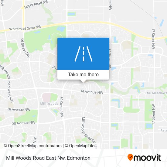 Mill Woods Road East Nw map