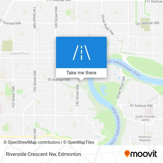 Riverside Crescent Nw map