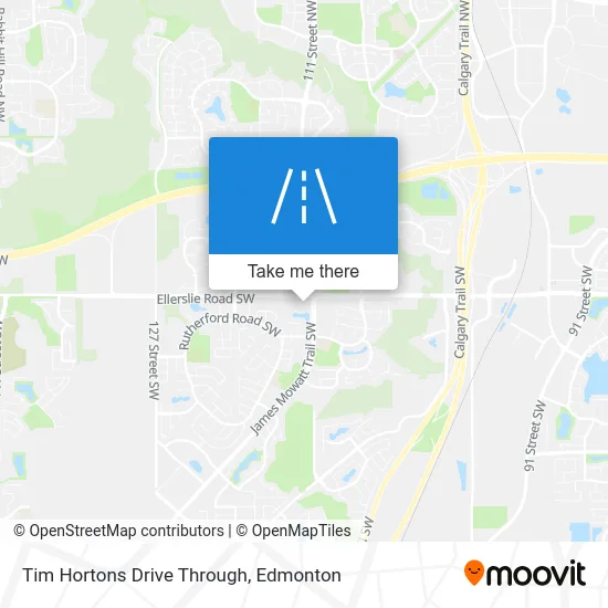 Tim Hortons Drive Through map