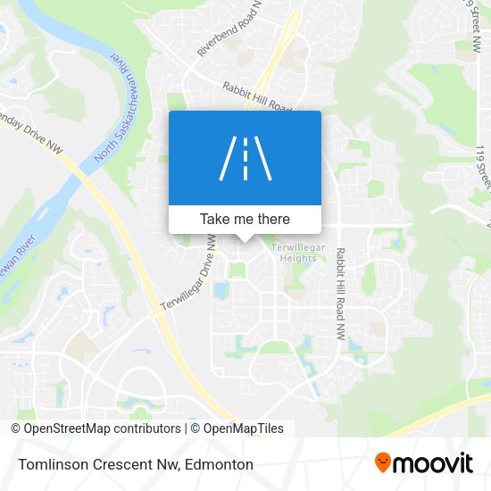 Tomlinson Crescent Nw map