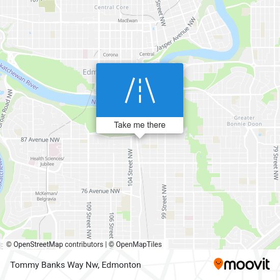 Tommy Banks Way Nw map