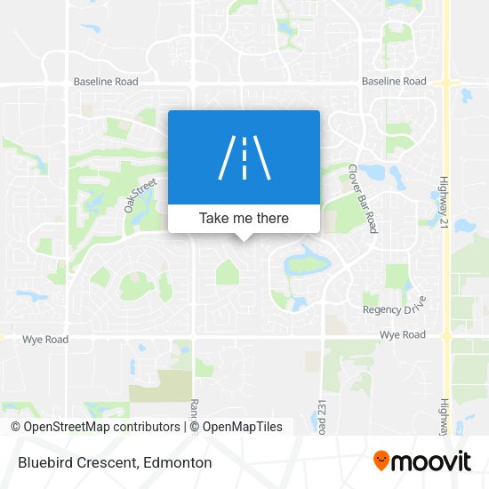 Bluebird Crescent map