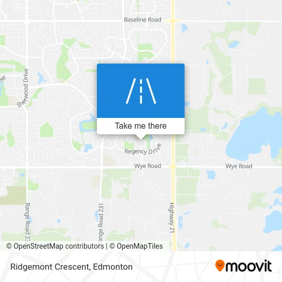 Ridgemont Crescent map