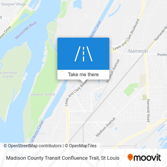 Mapa de Madison County Transit Confluence Trail