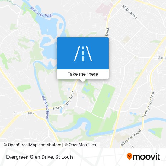 Evergreen Glen Drive map