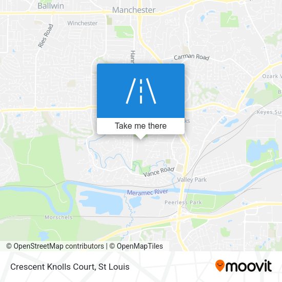 Crescent Knolls Court map