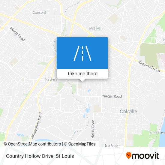 Country Hollow Drive map