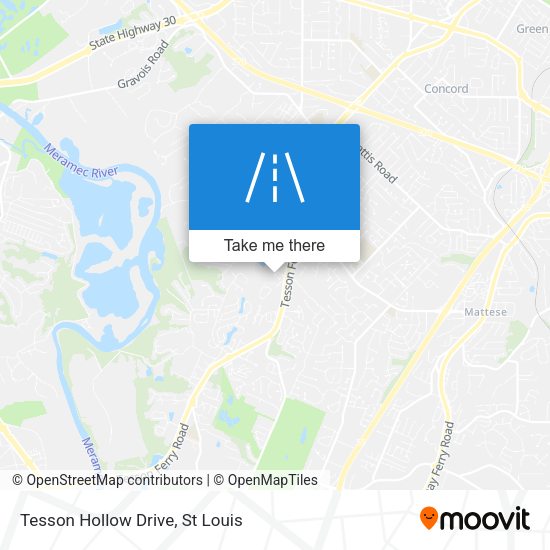 Tesson Hollow Drive map