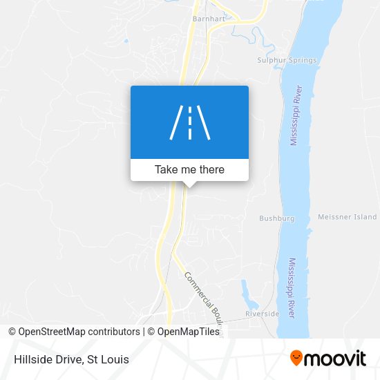Mapa de Hillside Drive