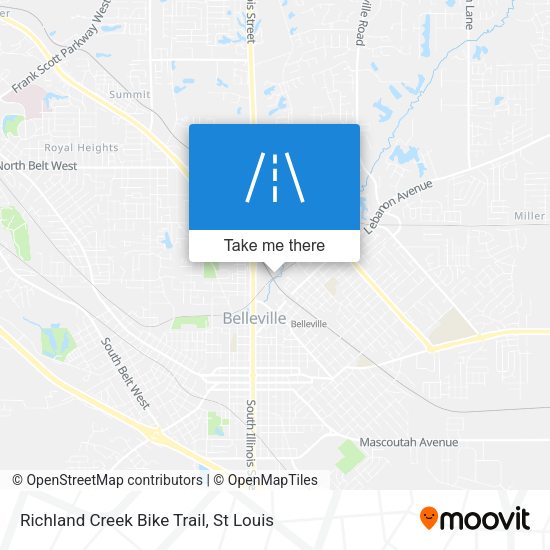 Mapa de Richland Creek Bike Trail