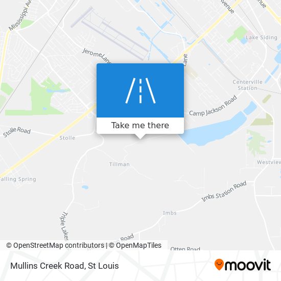 Mullins Creek Road map