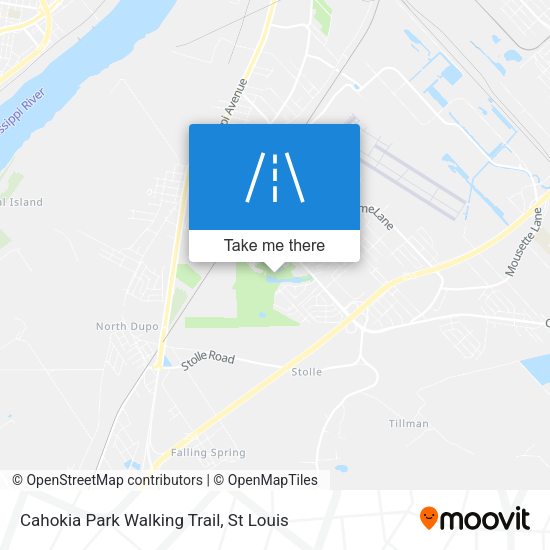 Cahokia Park Walking Trail map
