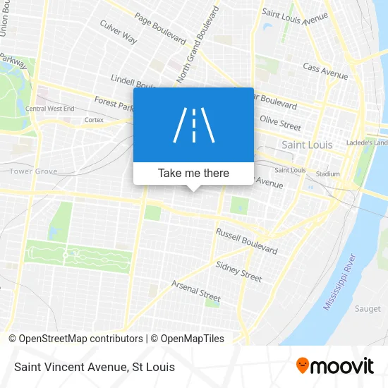 Saint Vincent Avenue map