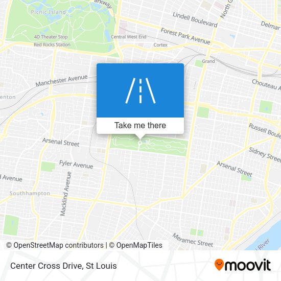 Center Cross Drive map